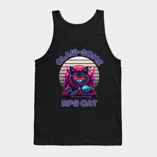 Dungeon Meowster - Cute Cat Dungeonmaster RPG Game Shirt Design Tank Top